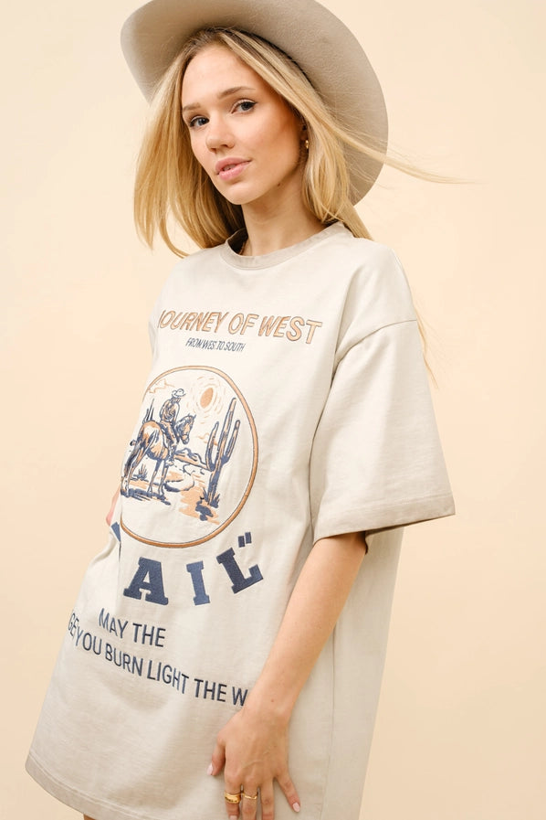 Blue B Journey of the West Graphic T-shirt Dress
