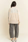 Davi & Dani Beige Multi Fabric Knit Shacket Curvy