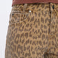 Bayeas Mid Rise Leopard Print Relax Straight Pants