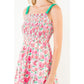 Floral Print Smocked Bodice Tiered Maxi Dress