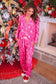 Pretty Pink Christmas Ruffle Pajama Set