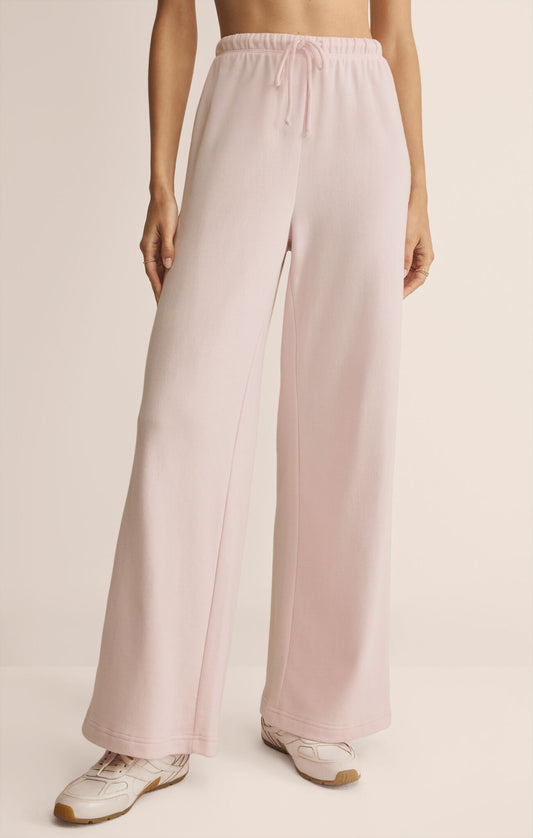 Z Supply Take All French Terry Track Pant in Washed Pink