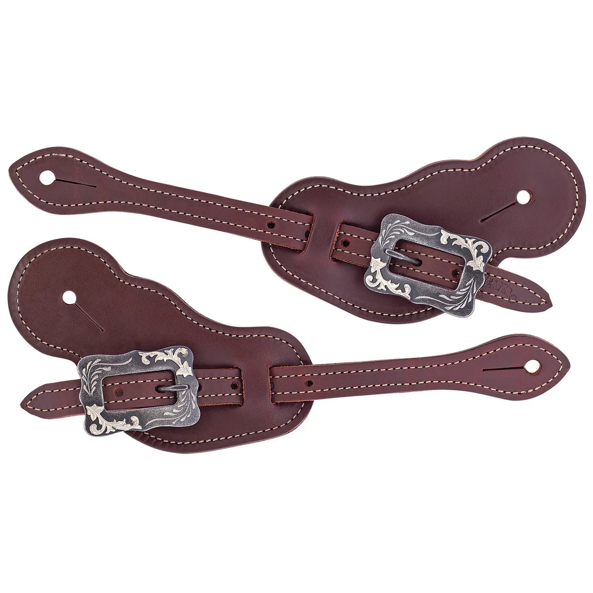 Weaver Buckaroo Oiled Canyon Rose Harness Leather Spur Straps