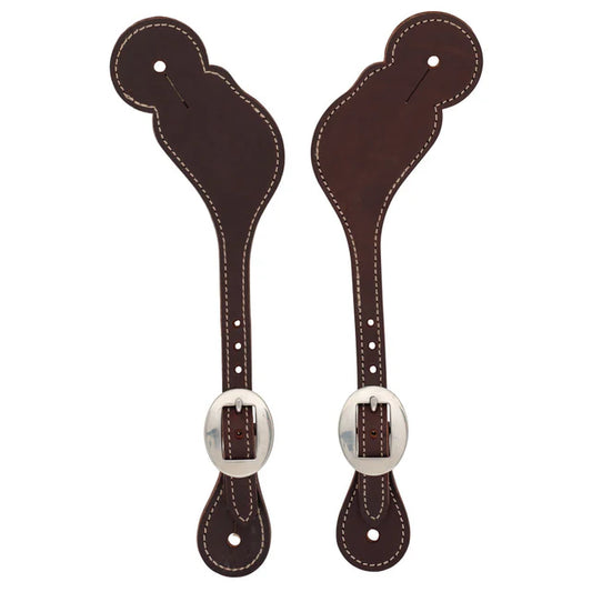 Weaver Burgundy Latigo Leather Spur Straps