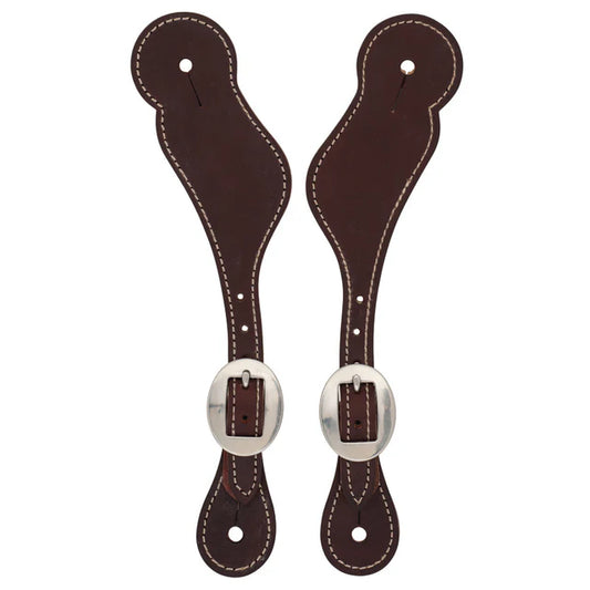Weaver Burgundy Latigo Leather Spur Straps