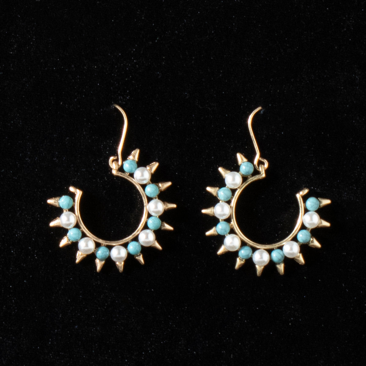 Blazin Roxx Gold Spike Hoop