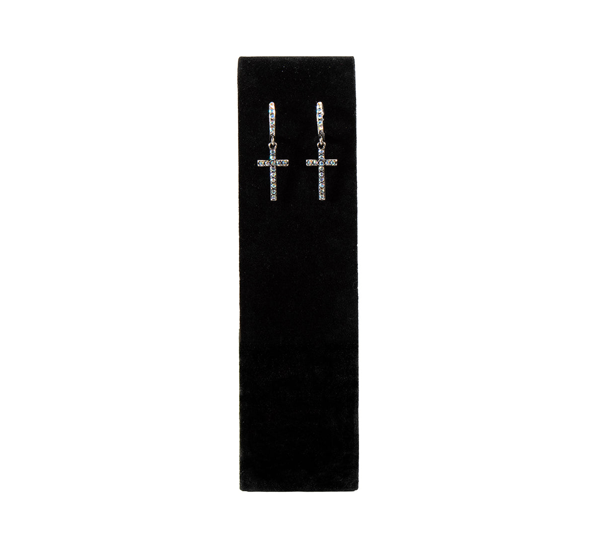 Blazin Roxx Crystal Cross Pendant Earrings
