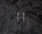 Blazin Roxx Crystal Cross Pendant Earrings