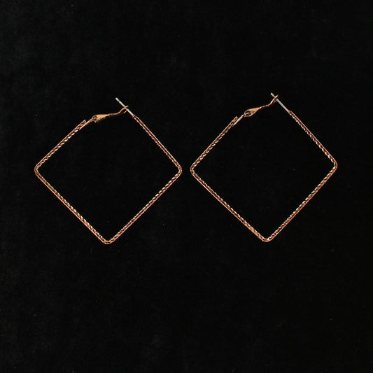 Blazin Roxx Copper Rope Hoop Earrings