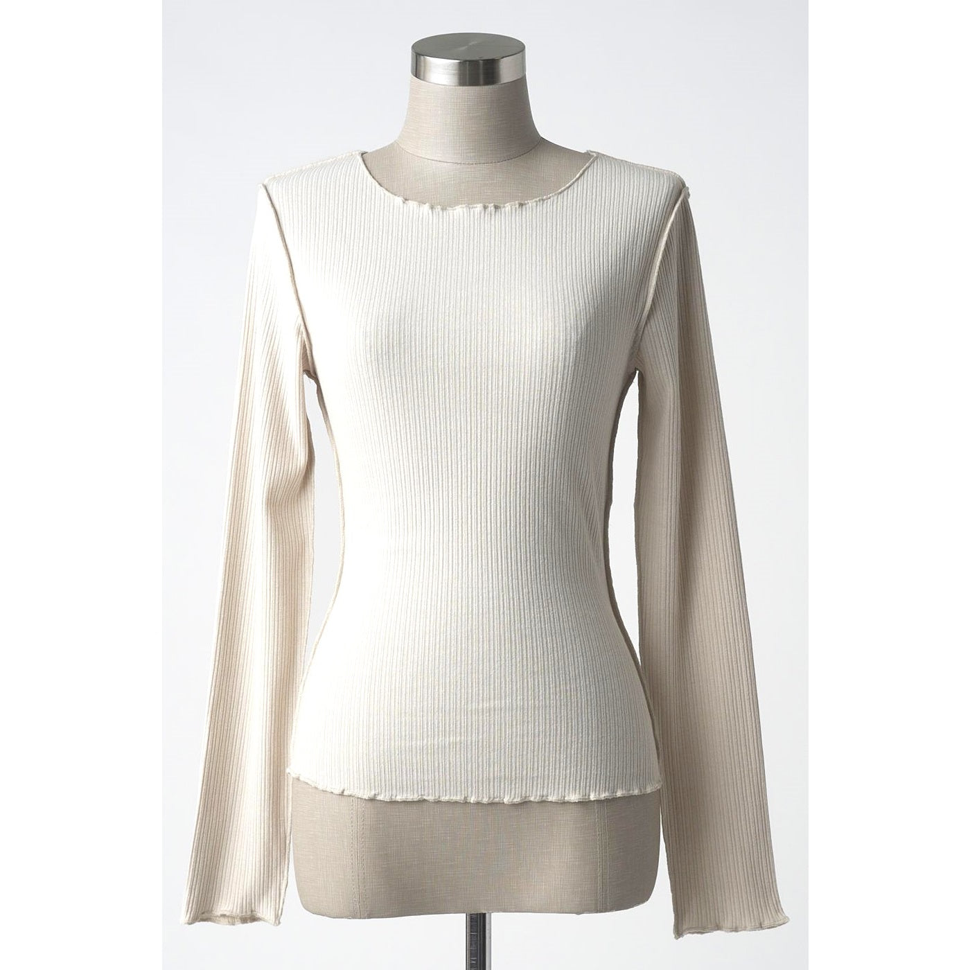 Lettuce Edge Ribbed Long Sleeve Top