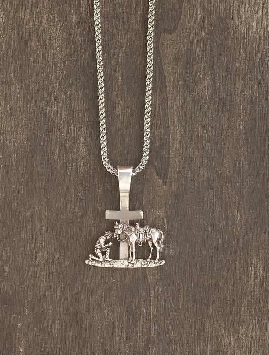 Twister Mens 24" Cowboy Prayer Necklace