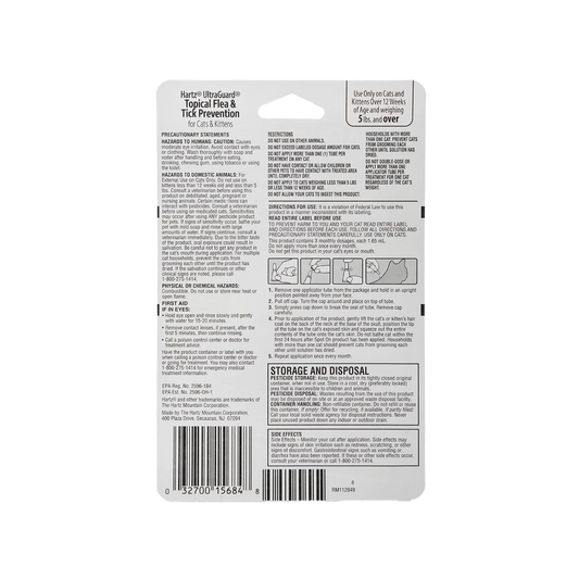 Hartz UltraGuard Topical Flea and Tick Prevention for Cats