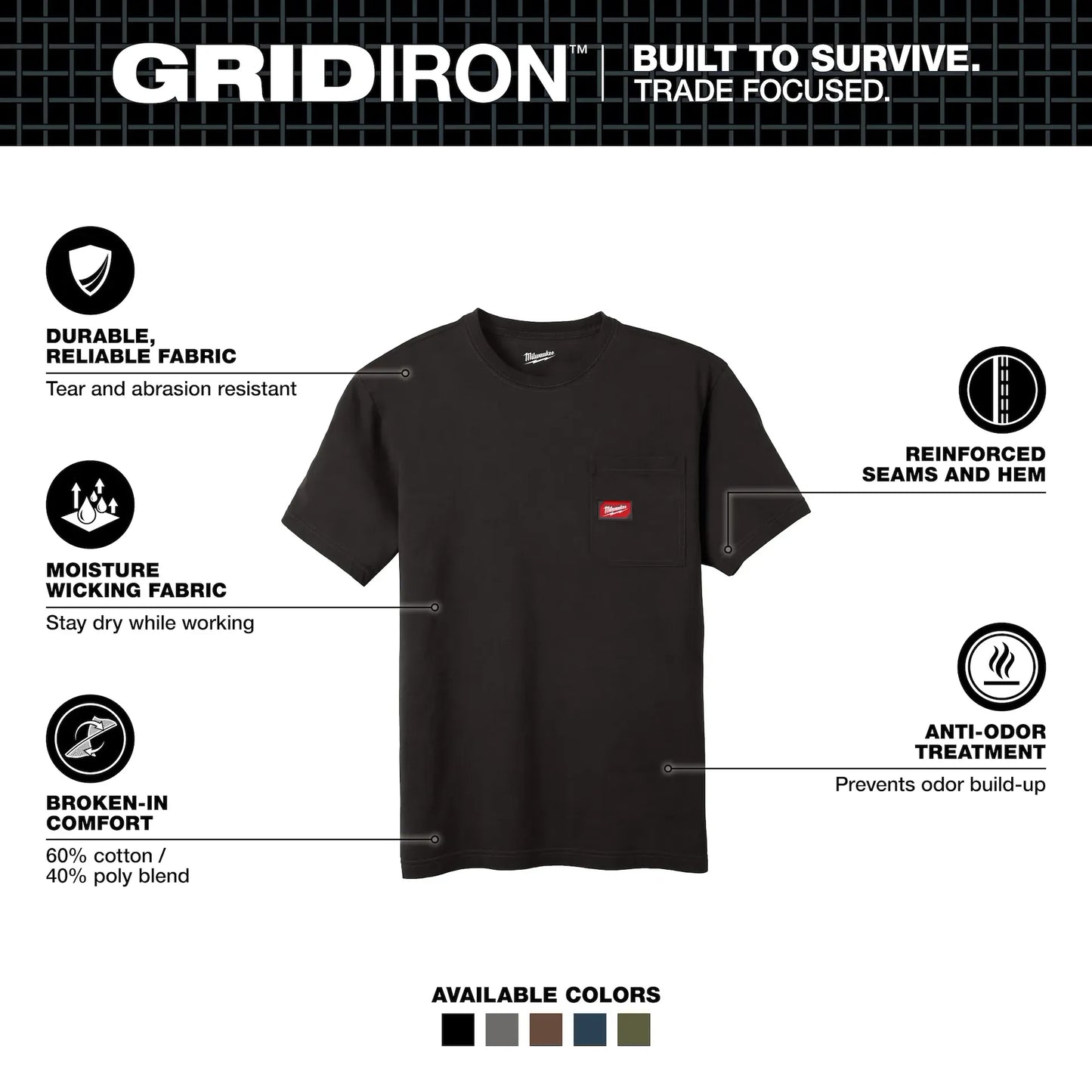 Milwaukee GRIDIRON™ Pocket T-Shirt