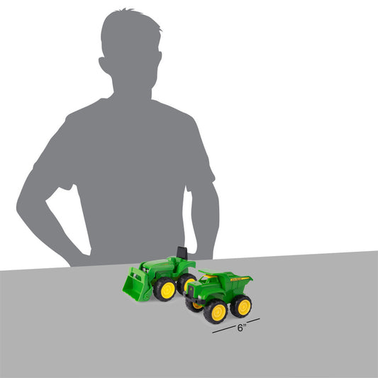 Tomy John Deere 6" Sandbox Toy Set with Toy Truck and Toy Tractor