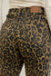 Judy Blue High Waist Retro Leopard Wide Leg Jeans