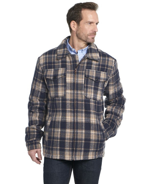 Cripple Creek Plaid Zip Blanket Shirt Jacket