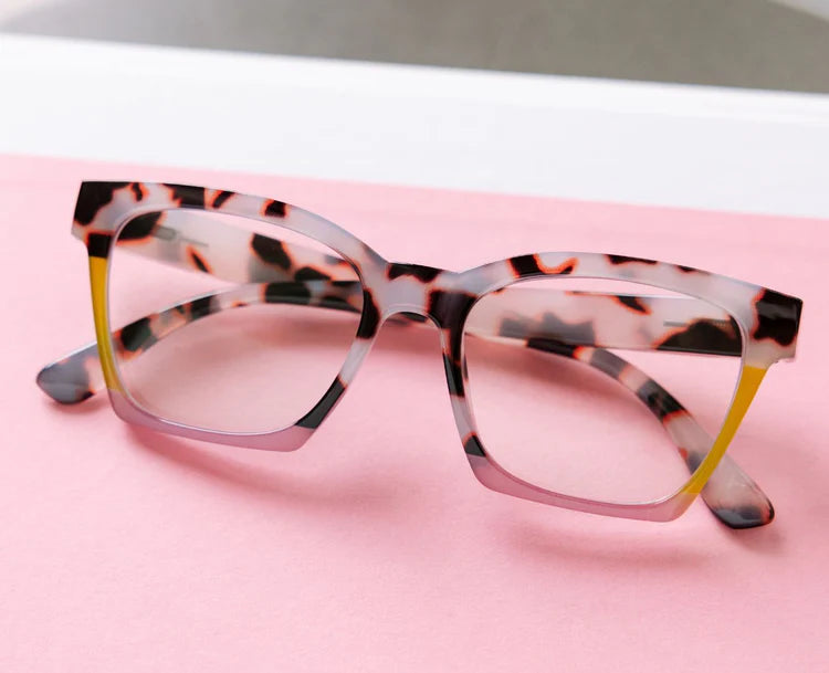 Peepers Birdie Pink Chai Colorblock Reading Glasses