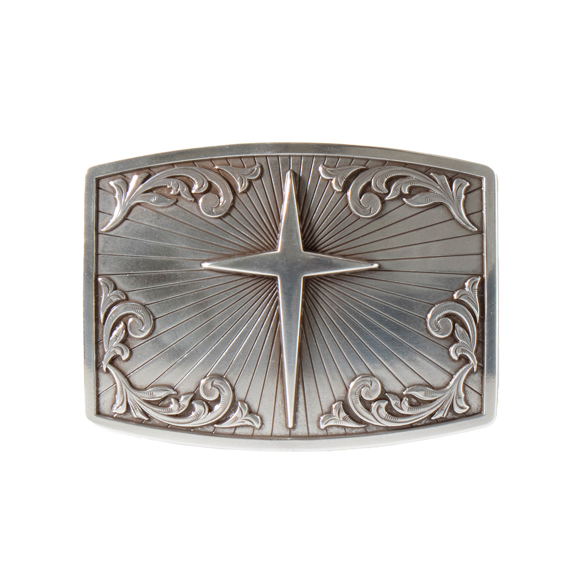 Nocona Rectangle Floral Cross Buckle