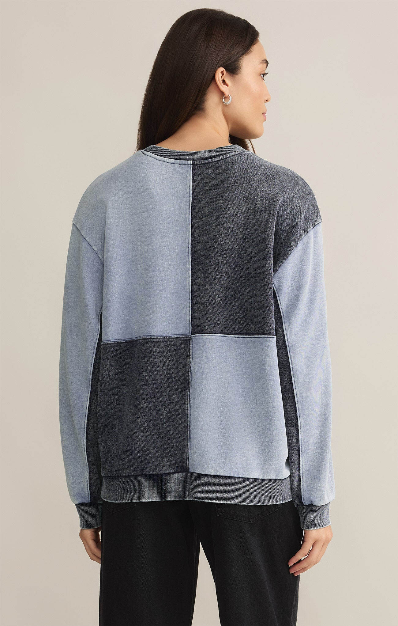 Z Supply Women's Fair & Square Denim Sweatshirt