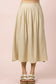 Pleated Bubble Blouse Top & Midi Skirt Set in Oatmeal