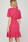 Fuchsia Bell Sleeve Mini Dress