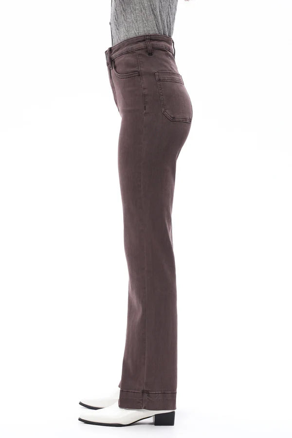 Bayeas Super High Rise Bootcut Pants in Chocolate