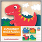 Chunky Wood Dinosaur Puzzles