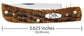Case Peach Seed Jig Amber Bone Carbon Steel Sod Buster Jr