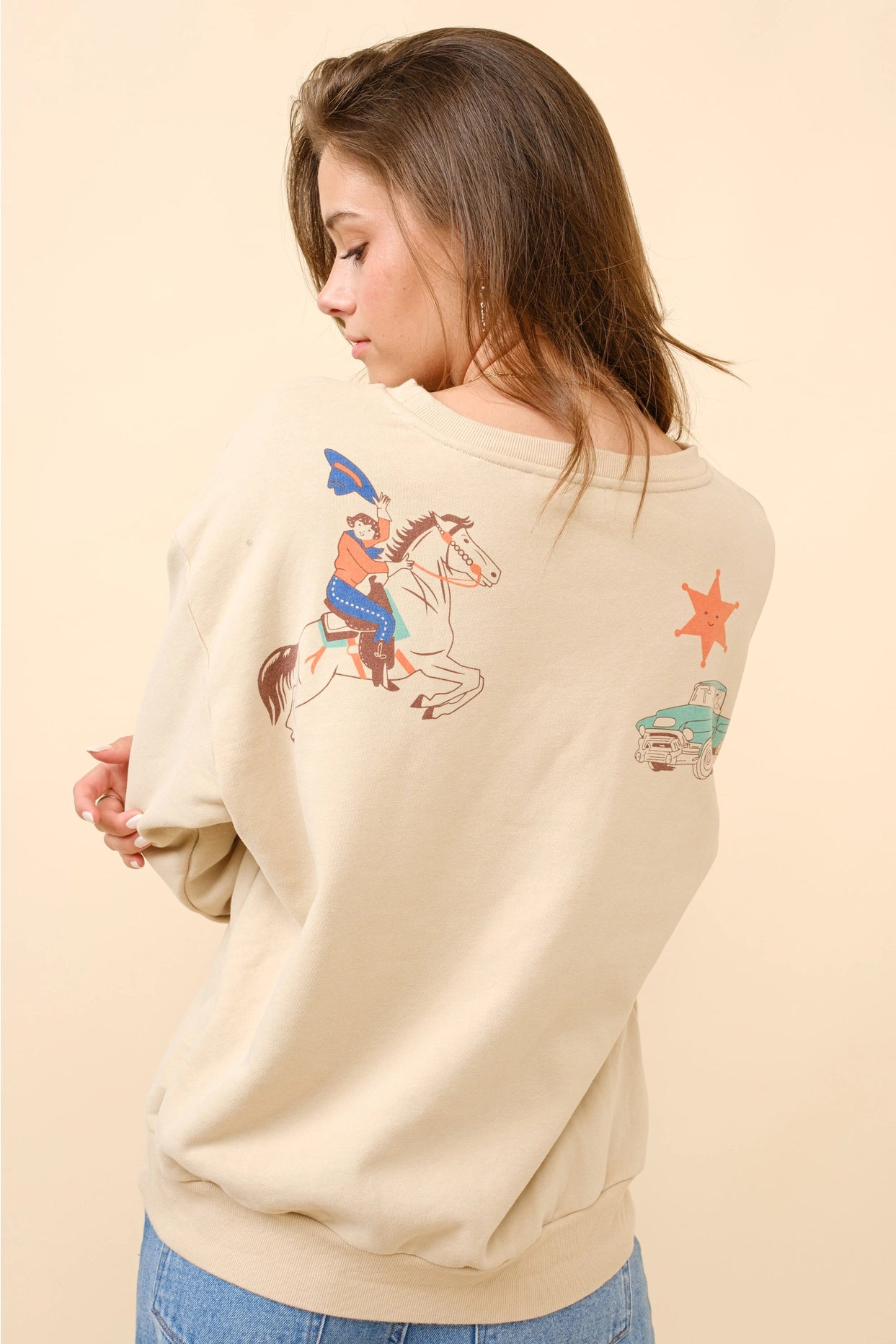 Western Howdy Retro Graphic Sweatshirt