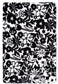 Black & White Floral Motif Throw Blanket