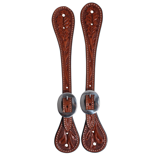 Professional's Choice Adult Guthrie Oak Tooled Spur Straps