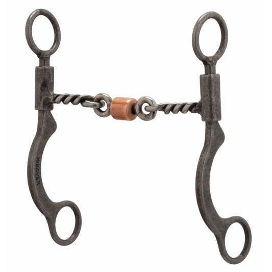 Weaver Pro Series Short 6-1/2" Cheek Horse Bit - 5" Sweet Iron Twisted