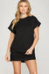 High Waist A-line Skort in Black
