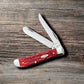 Case Peach Seed Jig Dark Red Bone Carbon Steel Mini Trapper