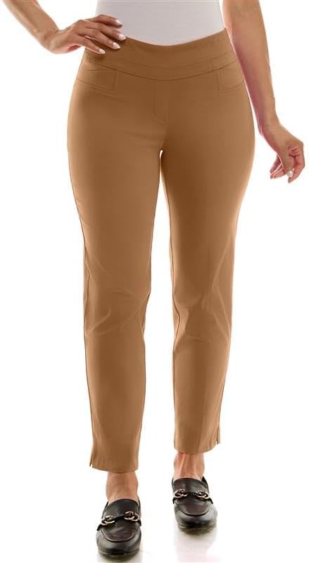 Zac & Rachel Pull-on Ankle Length Pant in Toasted Coconut