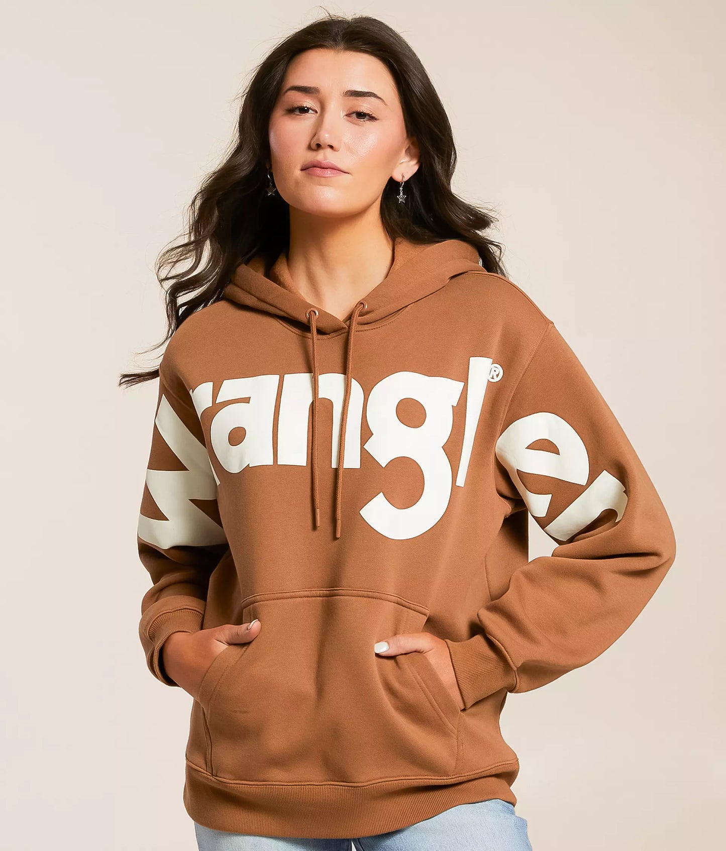 Wrangler Brown Logo Hoodie