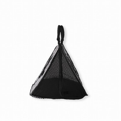 Black mesh cat carrier on a white background