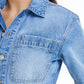 Bayeas Denim Romper with Rolled Hem