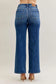 Judy Blue Mid Rise 90's Straight Front Patch Jeans