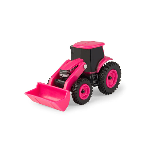 Case IH 1:64 Scale Pink Tractor Toy with Loader