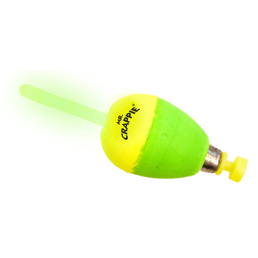 Betts Tackle Mr. Crappie Flo-Glo Lighted Pear Shaped Fishing Bobbers