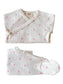 SIIX Collection Organic Pointelle Set in White with Pink Hearts