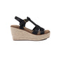 Corky's Something's Fishy Wedge Sandal in Black