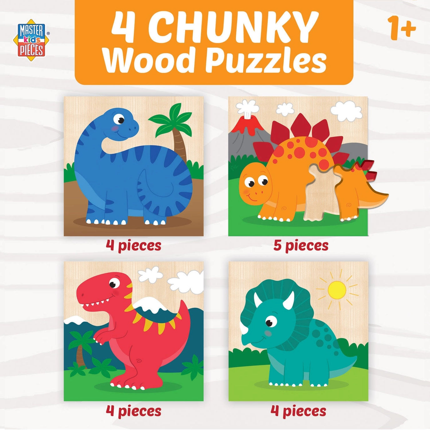 Chunky Wood Dinosaur Puzzles