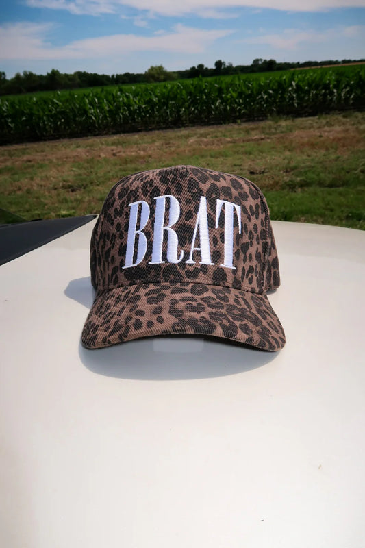 The Happiest Leopard Brat Cap
