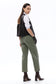 Bayeas Mid Rise Relaxed Cropped Straight Leg Pants in Green