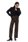 Bayeas High Rise Leopard Print Straight Leg Pants in Coffee