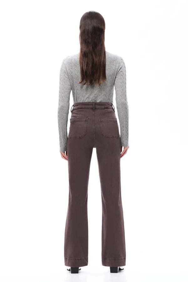 Bayeas Super High Rise Bootcut Pants in Chocolate