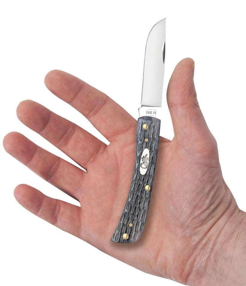 Case Pocket Worn Crandall Jig Gray Bone Sod Buster Jr Knife