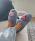 Blue Western Slippers